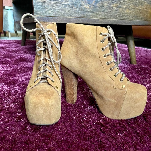Jeffrey Campbell Lita Taupe Suede - Picture 1 of 7